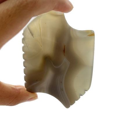 Grey Agate Guasha Scraping Stone Portable Body Massager for Natural Jade Gua Sha and Skin Lifting