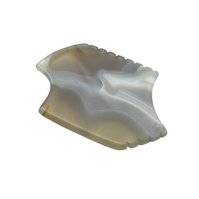 Grey Agate Guasha Scraping Stone Portable Body Massager for Natural Jade Gua Sha and Skin Lifting