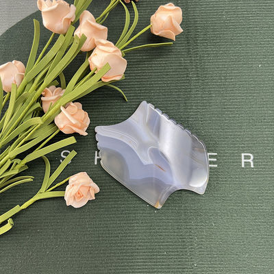 Grey Agate Guasha Scraping Stone Portable Body Massager for Natural Jade Gua Sha and Skin Lifting