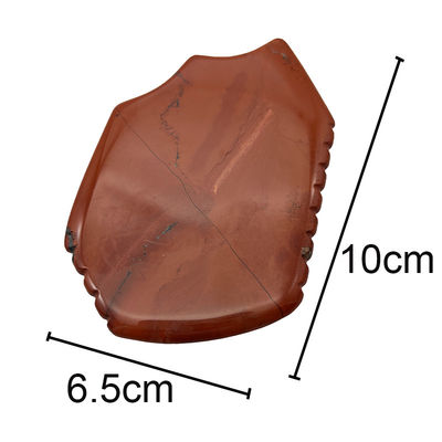 Red Jasper Facial Guasha Skin Lifting Firming Natural Hand Healing Jade Gua Sha Facial Massage Tool Portable and Handheld
