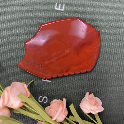 Red Jasper Facial Guasha Skin Lifting Firming Natural Hand Healing Jade Gua Sha Facial Massage Tool Portable and Handheld
