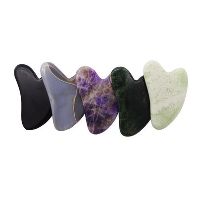 Massager Heart Shape Gua Sha Board Jade Stone for Face Massage SPA Acupuncture Therapy Treatment