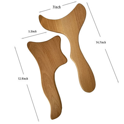 Body Therapy Wooden Muscle Roller Set 5 Pcs Wood Massager for Maderotherapy Anti-Cellulite Lymphatic Drainage Pain Relief