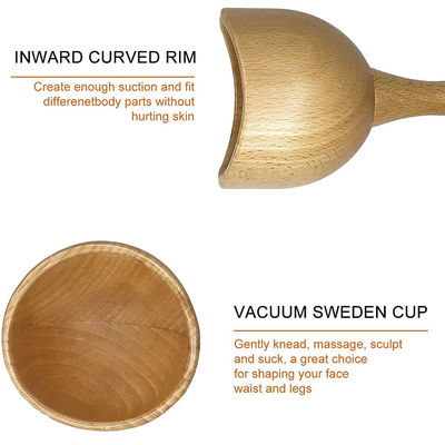 Wooden Gua Sha Massage Stick for Natural Carbonized SPA Therapy and Body Massage