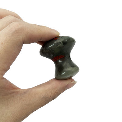 2024 Blood Stone Grey Agate Jade Stone Gua Sha Mushroom Massage Stone for Reducing Fine Lines on Face Neck Body
