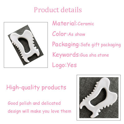 Ceramic Gua Sha Facial Massage Tool for Face Eye Neck Head Back V-face Lifting Anti-Aging Skincare Body Muscle Relaxing