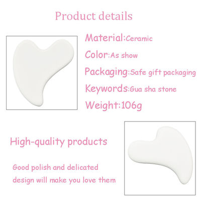 Medical Personal Care Style Hand-held Ceramic Massage Therapy Gua Sha Board Tool for Face Guasha Scraping Beauty Product