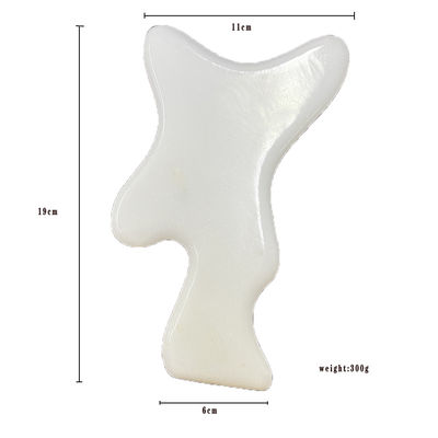 Body Sculpting Tools Large White Jade Scraping Massage Tools for Lymphatic Drainage and Gua sha Therapy