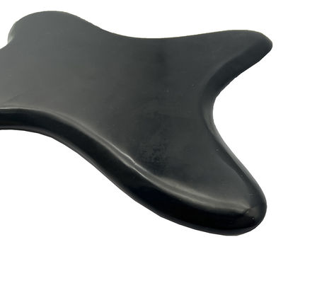 Body Care Products Gua Sha Board Logo Support custom Custom Logo Polygonal Black Bianstone Jade Massage Tool