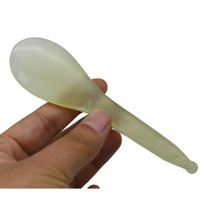 Yellow Spoon Shape Acupuncture Point Massage Pen Xiuyan Jade Stick Eye Massager Pen with and Acceptable OEM/ODM Service