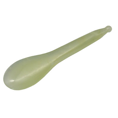 Yellow Spoon Shape Acupuncture Point Massage Pen Xiuyan Jade Stick Eye Massager Pen with and Acceptable OEM/ODM Service