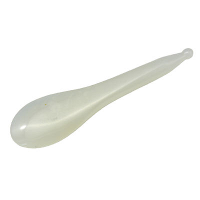 Yellow Spoon Shape Acupuncture Point Massage Pen Xiuyan Jade Stick Eye Massager Pen with and Acceptable OEM/ODM Service