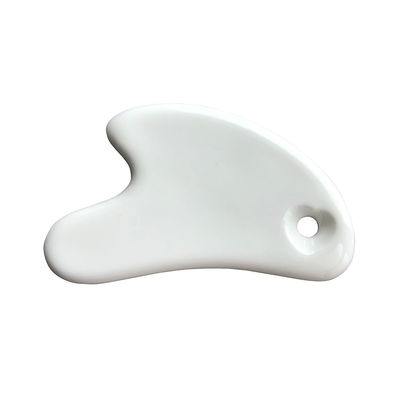 White Heart Shape Ceramic Gua Sha Massage Board Gua Sha Facial Tools for All Skin Types Clean Anti-Aging