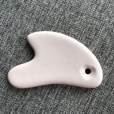 White Heart Shape Ceramic Gua Sha Massage Board Gua Sha Facial Tools for All Skin Types Clean Anti-Aging
