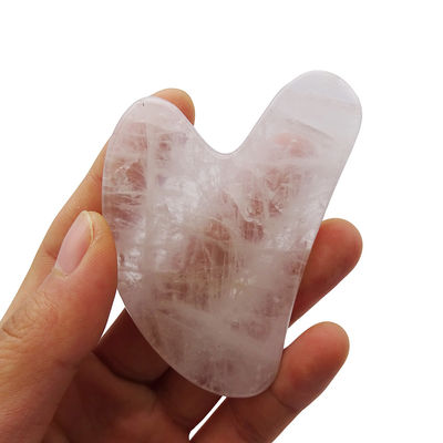 Facial Massage Heart Shape White Crystal Gua Sha Stone for SPA Acupuncture Therapy at Traditional Chinese Medicine Center