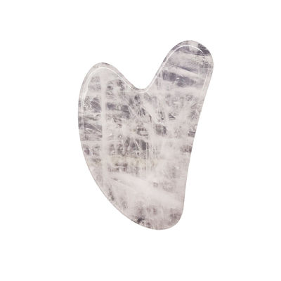 Facial Massage Heart Shape White Crystal Gua Sha Stone for SPA Acupuncture Therapy at Traditional Chinese Medicine Center