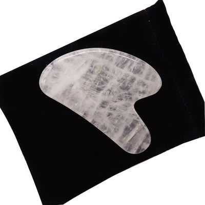 Facial Massage Heart Shape White Crystal Gua Sha Stone for SPA Acupuncture Therapy at Traditional Chinese Medicine Center