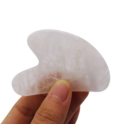 Facial Massage Heart Shape White Crystal Gua Sha Stone for SPA Acupuncture Therapy at Traditional Chinese Medicine Center