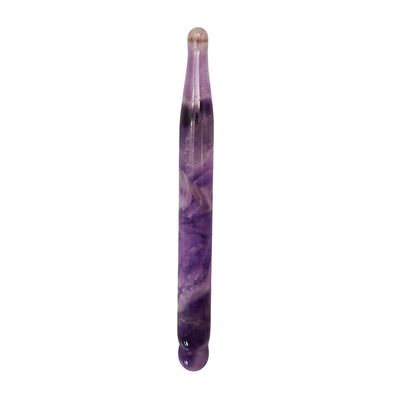 Thin Face Gua sha Tools Natural Amethyst Acupressure Guasha Massage Therapy Pen for Full Body Deep Tissue Pain Relief