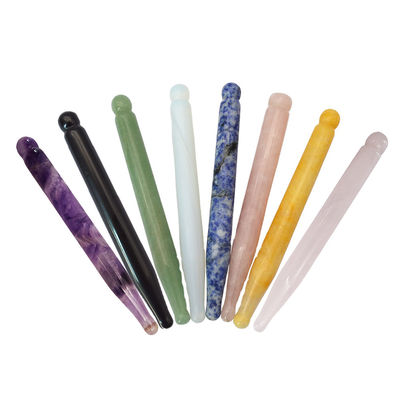 Thin Face Gua sha Tools Natural Amethyst Acupressure Guasha Massage Therapy Pen for Full Body Deep Tissue Pain Relief