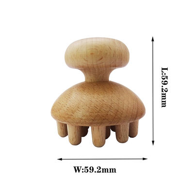 Musical Function Wooden Mushroom Gua Sha Therapy Massage Tool for Hand-Held and Full Body Lymphatic Drainage