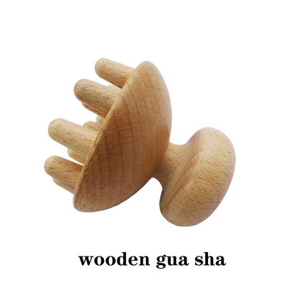 Musical Function Wooden Mushroom Gua Sha Therapy Massage Tool for Hand-Held and Full Body Lymphatic Drainage