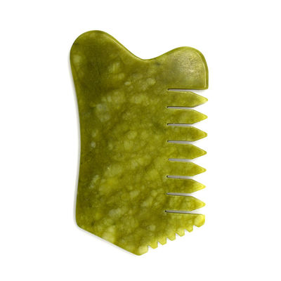 Personal Health Care Green Jade Comb Guasha Scraping Tool for Head Caring and Labor Pain Relief Multifunctional Handheld