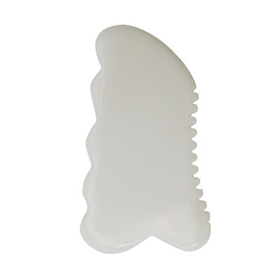 Daily Anti-Aging Health and Skin Care Tools White Jade Guasha Board with Custom Gua Sha Facial Massage Tool