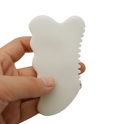 Daily Anti-Aging Health and Skin Care Tools White Jade Guasha Board with Custom Gua Sha Facial Massage Tool