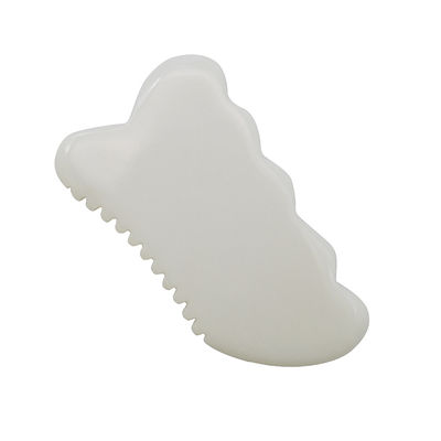 Daily Anti-Aging Health and Skin Care Tools White Jade Guasha Board with Custom Gua Sha Facial Massage Tool