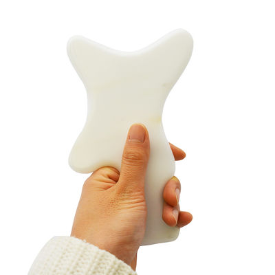 Body Sculpting White Jade Gua Sha Massage Tool for Full Body Detoxification and Lymphatic Drainage