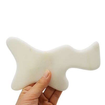 Body Sculpting White Jade Gua Sha Massage Tool for Full Body Detoxification and Lymphatic Drainage
