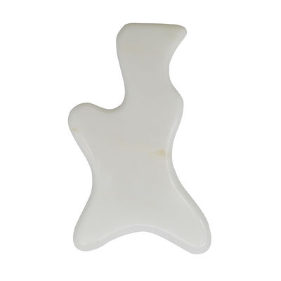 Body Sculpting White Jade Gua Sha Massage Tool for Full Body Detoxification and Lymphatic Drainage