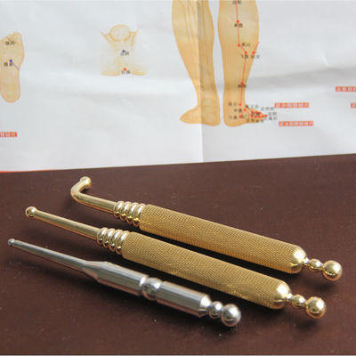 Relaxing Deep Tissue Massage Tool Brass Manual Acupressure Pen for Reflexology Pressure Point Massager