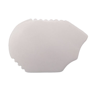 Customized Logo Gua Sha Massage Tool Natural White Jade Guasha Board for Face Neck Arm Back Body Anti-Wrinkles Anti-aging