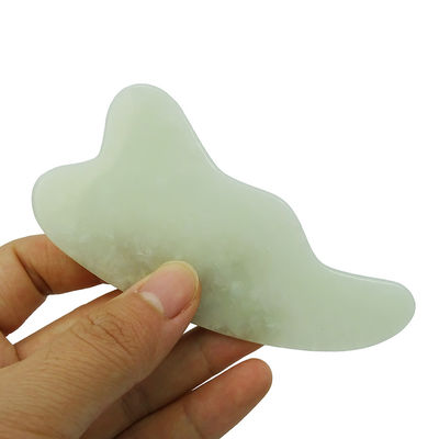 Customized Logo Green Natural Spa Gua Sha Scalp Massage Tool for Scraping Facial and Body Skin Polished Guasha Face Massagers