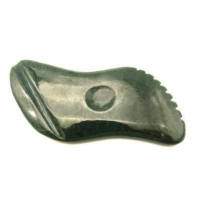 Natural Dark Green Nephrite Jade Gua Sha Body Massage Tools Traditional Scraping for Complete Body 11.8cm*6cm*0.9cm