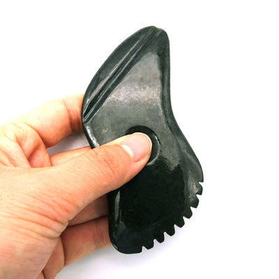 Natural Dark Green Nephrite Jade Gua Sha Body Massage Tools Traditional Scraping for Complete Body 11.8cm*6cm*0.9cm