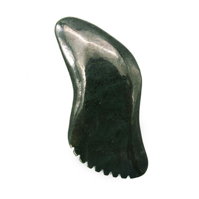 Natural Dark Green Nephrite Jade Gua Sha Body Massage Tools Traditional Scraping for Complete Body 11.8cm*6cm*0.9cm