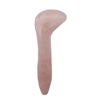 2024 Product Polished Technical Natural Pink Rose Quartz Jade Gua Sha Massage Tool for Facial Massage Gift Box MOQ 100PCS