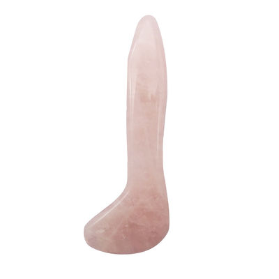 2024 Product Polished Technical Natural Pink Rose Quartz Jade Gua Sha Massage Tool for Facial Massage Gift Box MOQ 100PCS