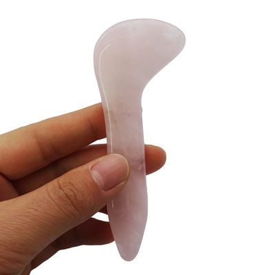 2024 Product Polished Technical Natural Pink Rose Quartz Jade Gua Sha Massage Tool for Facial Massage Gift Box MOQ 100PCS