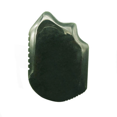 2024 Trend Products Natural Jade Stone Guasha Tool for Face and Body Scraping Board Dark Green Nephrite Massage Area