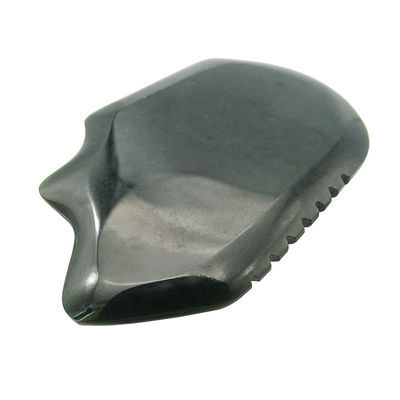 2024 Trend Products Natural Jade Stone Guasha Tool for Face and Body Scraping Board Dark Green Nephrite Massage Area