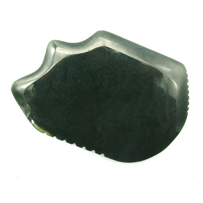 2024 Trend Products Natural Jade Stone Guasha Tool for Face and Body Scraping Board Dark Green Nephrite Massage Area