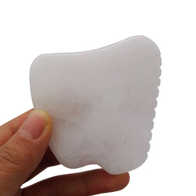 Musical Function White Jade Gua Sha Massage Tool for SPA Therapy Polished Natural Jade Stone Facial Massage Guasha Tool