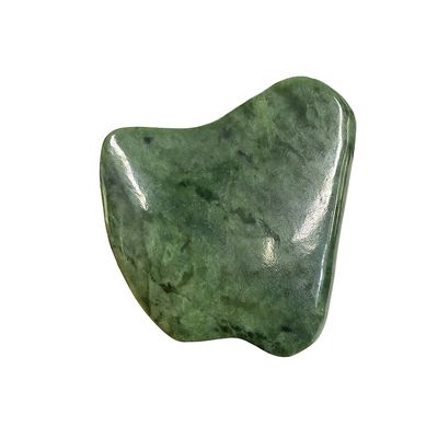 Customized Logo Green Nephrite Jade Anti Cellulite Guasha Scraper for Facial Skincare