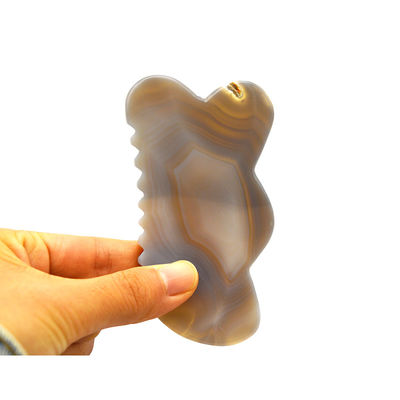 Handmade Natural Agate Gua Sha Scraping Massage Board for Acupuncture Therapy Handmade and Traditional