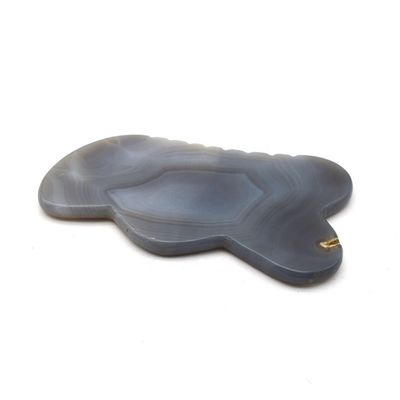 Handmade Natural Agate Gua Sha Scraping Massage Board for Acupuncture Therapy Handmade and Traditional