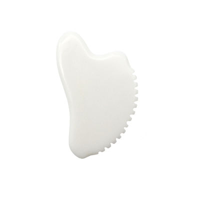 OEM Private Label White Jade Gua Sha Handmade Healing Stone Gua Sha Scraping Facial Massage Tools for Decrease Puffiness
